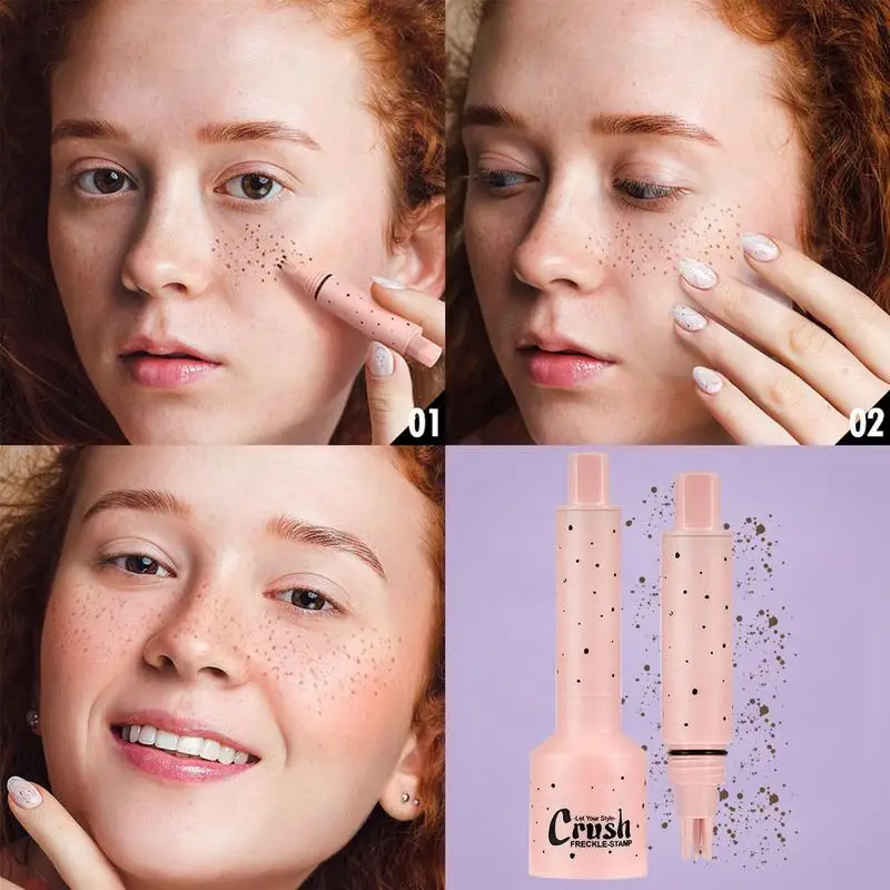 Faux Freckles Stamp Quick-Dry Gentle Fake Freckles Pen Non-irritating Makeup Tool for Beginners Enthusiasts Professionals Women