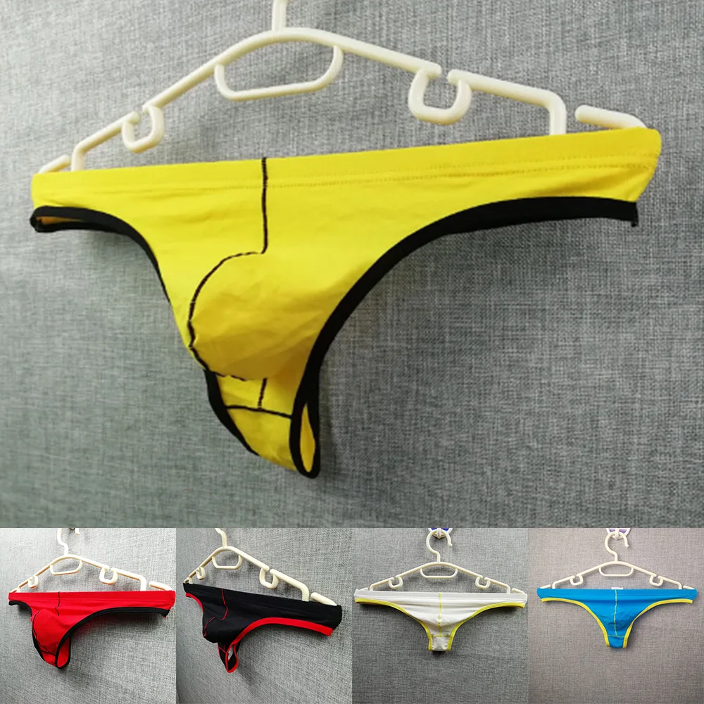 Mens Sexy Bikini Pouch G-String Thong Soft Micro Bugle Pouch Underpants Erotic Hombre Male Lingerie Tanga Low Waist Underwear