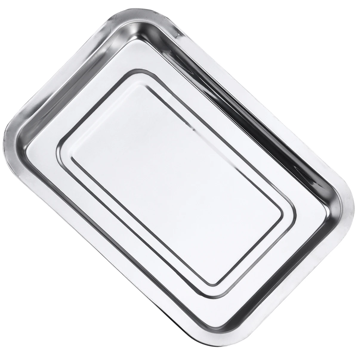 Edelstahl Grillpfanne Burger Platte Grillplatte Backblech Universal Grillplatte Platte Tablett Kind Drip