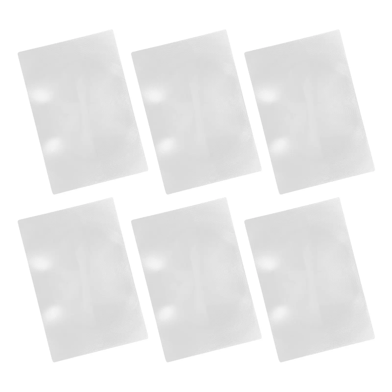 6Pcs A4 Ultra-Thin Full Page Magnifier Sheet Portable Reading Magnifier for Seniors Students Professionals Document Map Book