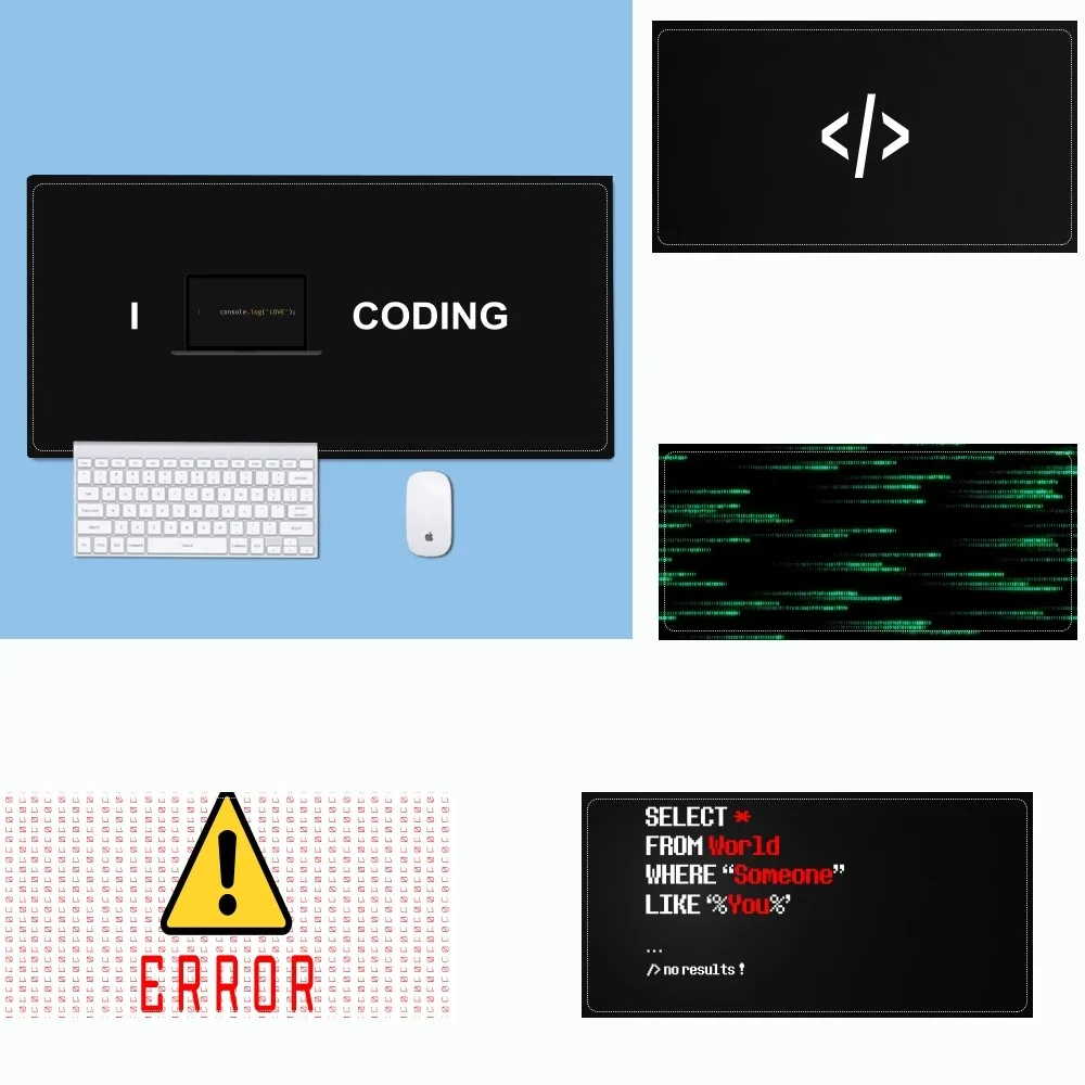 

Matrix Binary Code Mousepad Mouse Pad Laptop Gaming Accessories Mousepad Large Desk Mat Computer Gamer Keyboard Rug Carpet