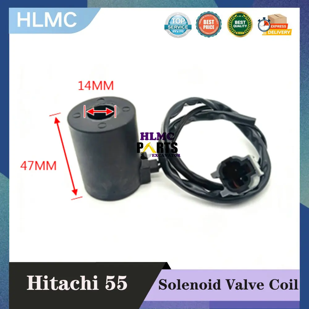 Construction Machinery Parts for Hitachi 55/7060 PC200-6 PC210 135 120 Walking Speed Solenoid Valve Coil