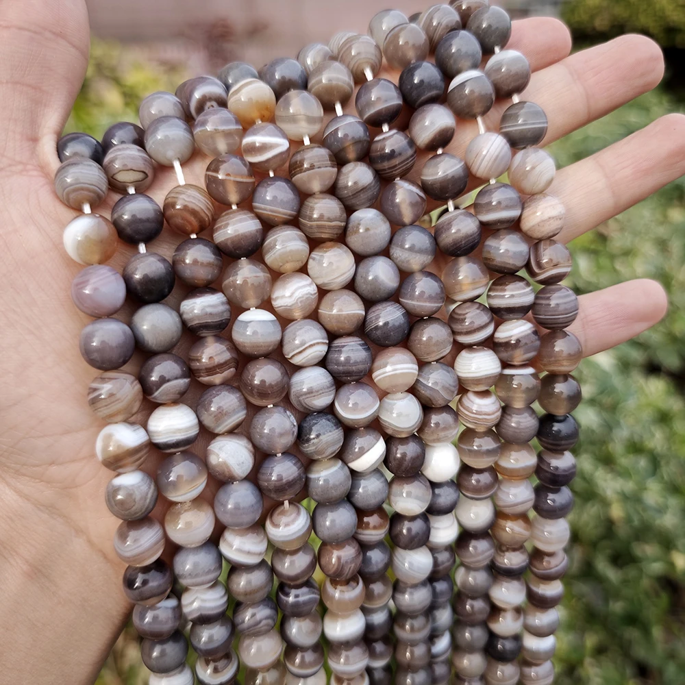 

Rare Natural 10mm Stripe Agate Sardonyx Beads For Jewelry Making Bracelet Necklace Accessories 15''