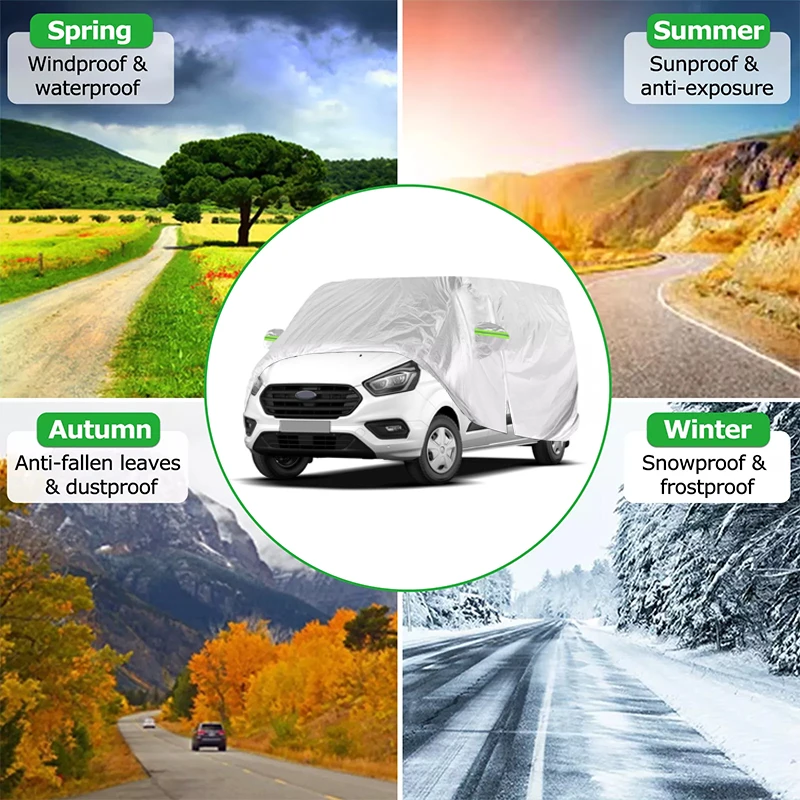 RV Waterproof Dustproof Sunshade Snow Shield Full Cover Outdoor Protection Cover For Ford Transit Custom SWB LWB RV Accessories