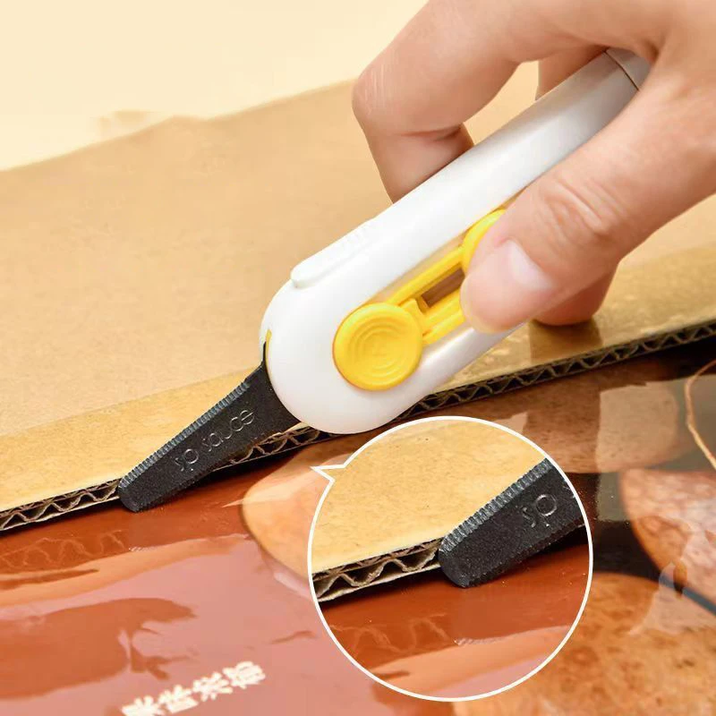 Multifunctional Magnetic Portable Courier Unboxing Knives Safety Package Box Opener Retractable Self-locking Sliding Cutter Tool