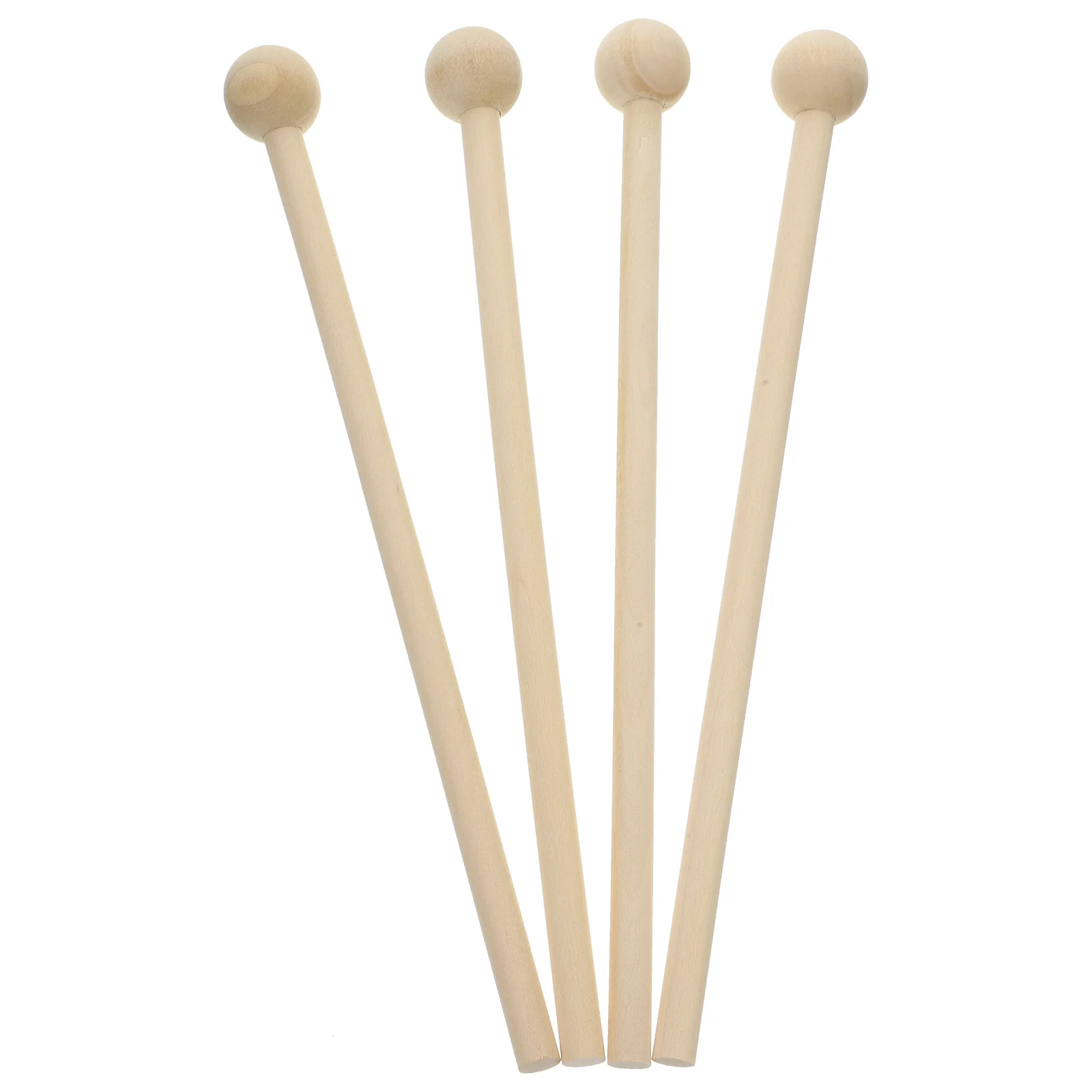 4 Pcs Hard Child Glockenspiel Mallets Wooden Drum Sticks for Kids Percussion Hammer