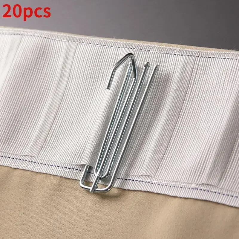 

20Pcs Steel Curtain Hanging Hooks Ring Window White Home Decor Accessories High Quality