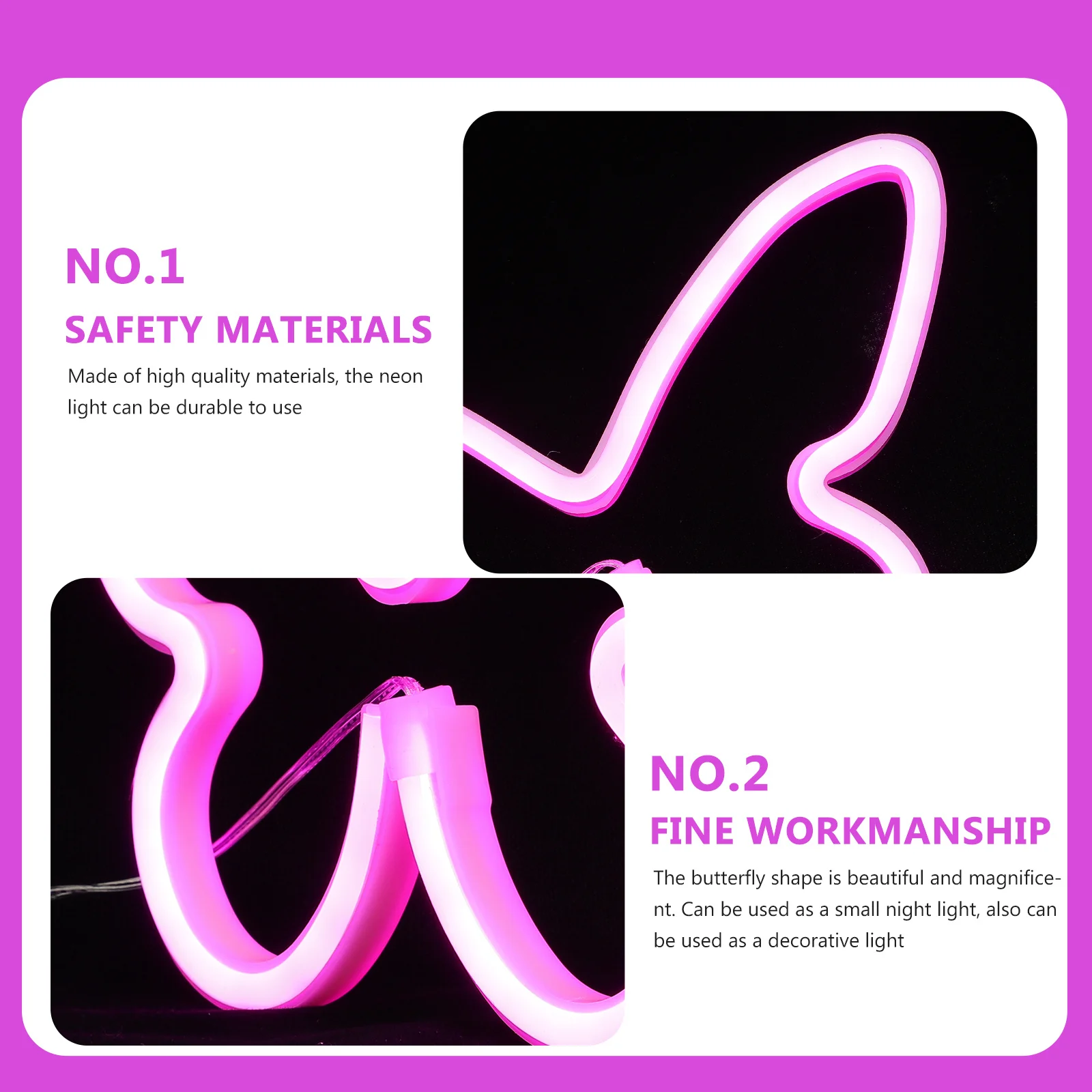 

Butterfly Decorative Lamp Lamps Small Night Animal Adorable Neon Light Decorate