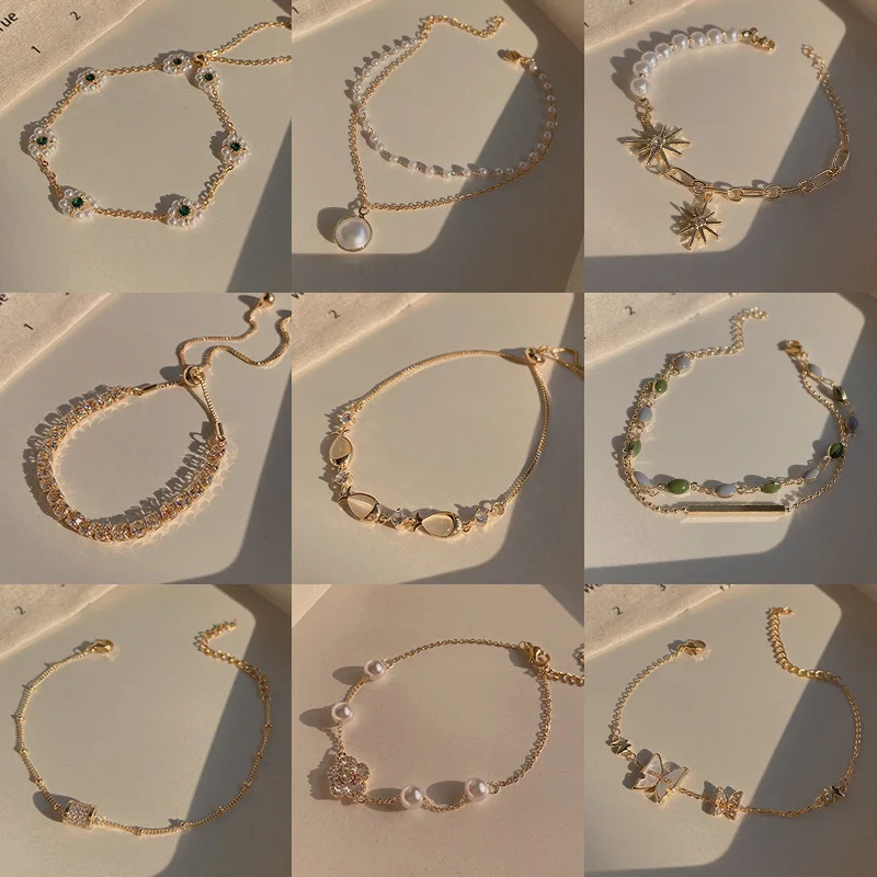 

10/20/50Pcs/Lot Stainless Steel Fashion Link Chain Bangle Bracelet for Women Exquisite Gold Color Bracelet Jewelry Girl Gift