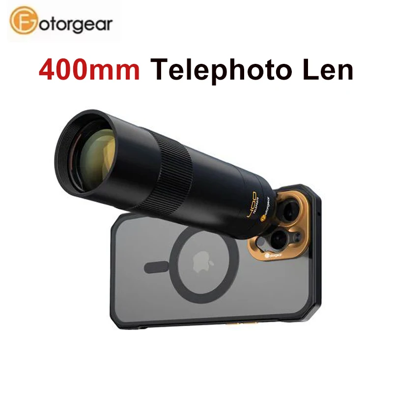 Fotorgear 전문 사진 렌즈 T 마운트/17mm 스레드 폰 케이스용 400mm 망원 렌즈