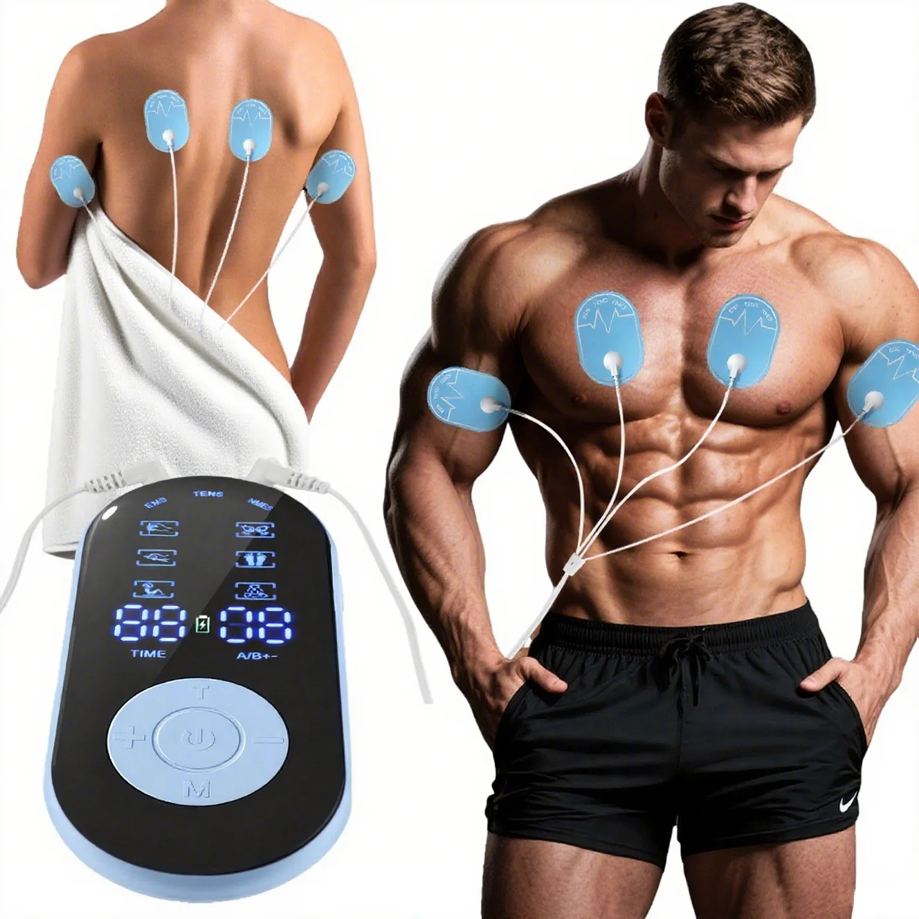 

Electric Professional Muscle Stimulator Physiotherapy 6/9/18/36 Modes EMS Unit Machine Electrostimulator Pulse Body Massager Pad