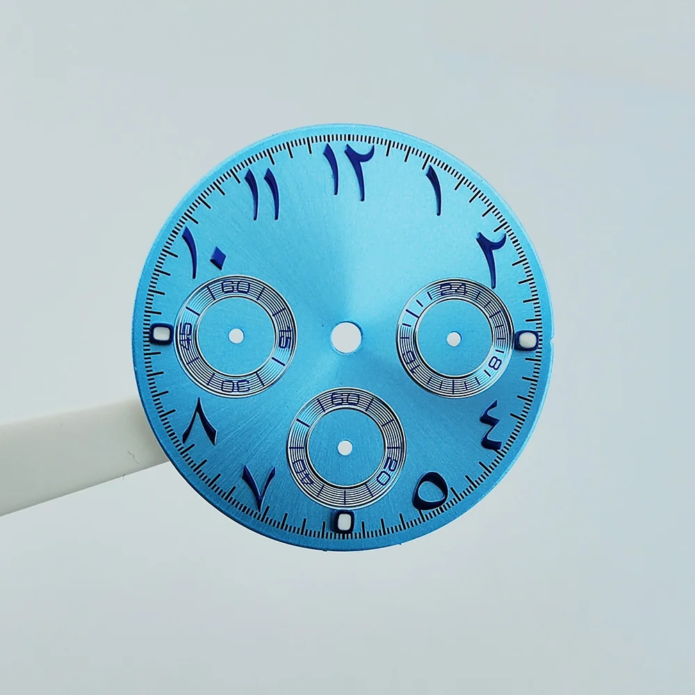 29mm Dial VK63 Dial Arabic Numerals Watch Face Customizable logo Watch Parts Fit 39mm Case Quartz Watch VK63 movement