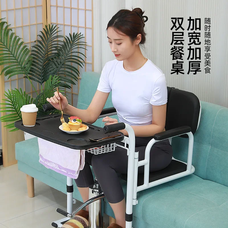 Bedridden elderly lift, multifunctional hydraulic lifting lift, paralysis, patient care, bathing seat, toilet, dining table and