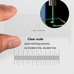 Biologische microscoop Objectiefpodiummicrometer Nauwkeurige raspen Kalibratieweegschaal Dia Metallografische correctieliniaal