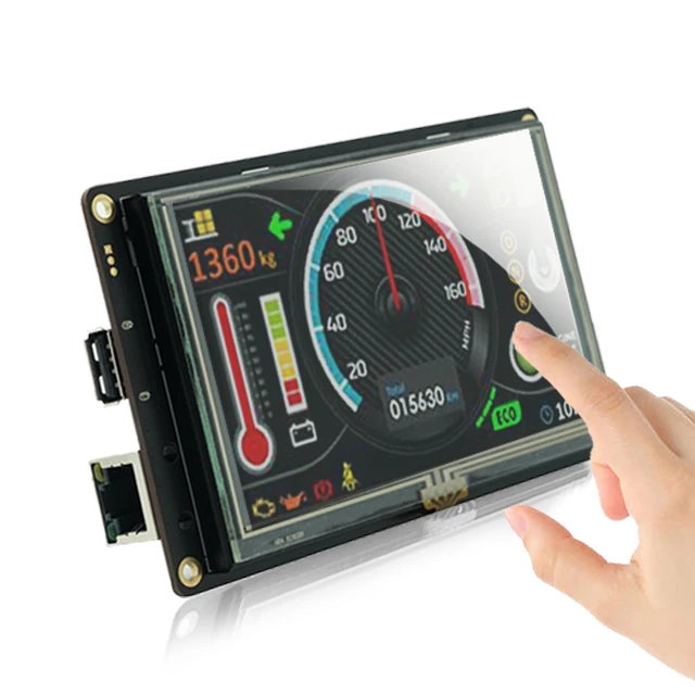 

Интеллектуальный ЖК-модуль HMI STONE 4,3 дюйма с TFT-дисплеем и контроллером, поддержка программирования микроконтроллеров/MCU, с металлической рамкой