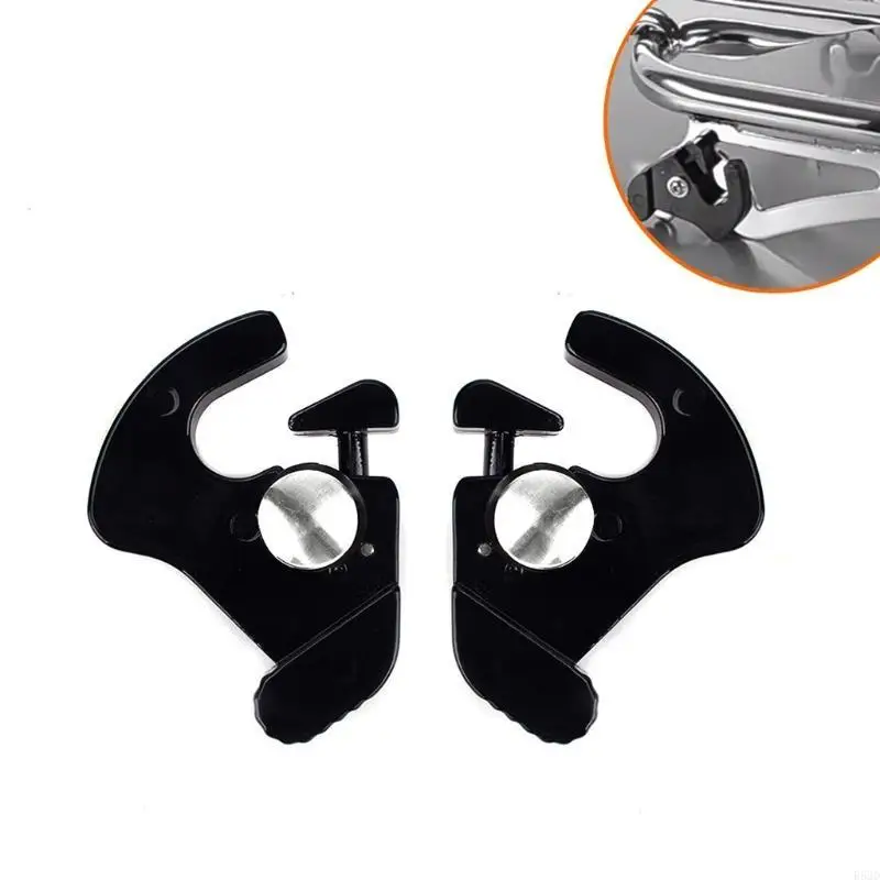 

R53D 2Pcs Detachable Rotary Sissy Bar Rack Clips for Motorcycle External Modification Luggage Rack Docking for Latch