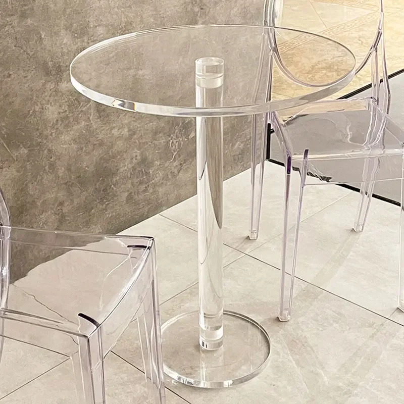 Round Acrylic Coffee Tables Dining Living Room Tea Nordic Coffee Tables Luxury Table Basse De Luxe Outdoor Furniture YY50CT