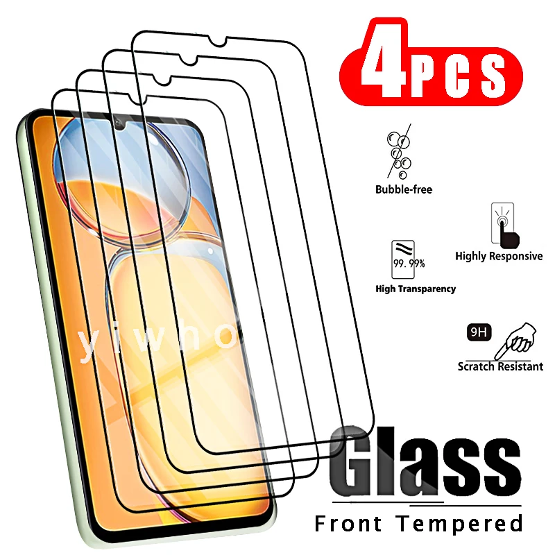 4pcs Tempered Glass for Xiaomi Redmi 13c 12c 10c 9c NFC 12 5G 4G 10A 9A 13 12 10 9 8 A C Screen Protectors Protective Glass Film