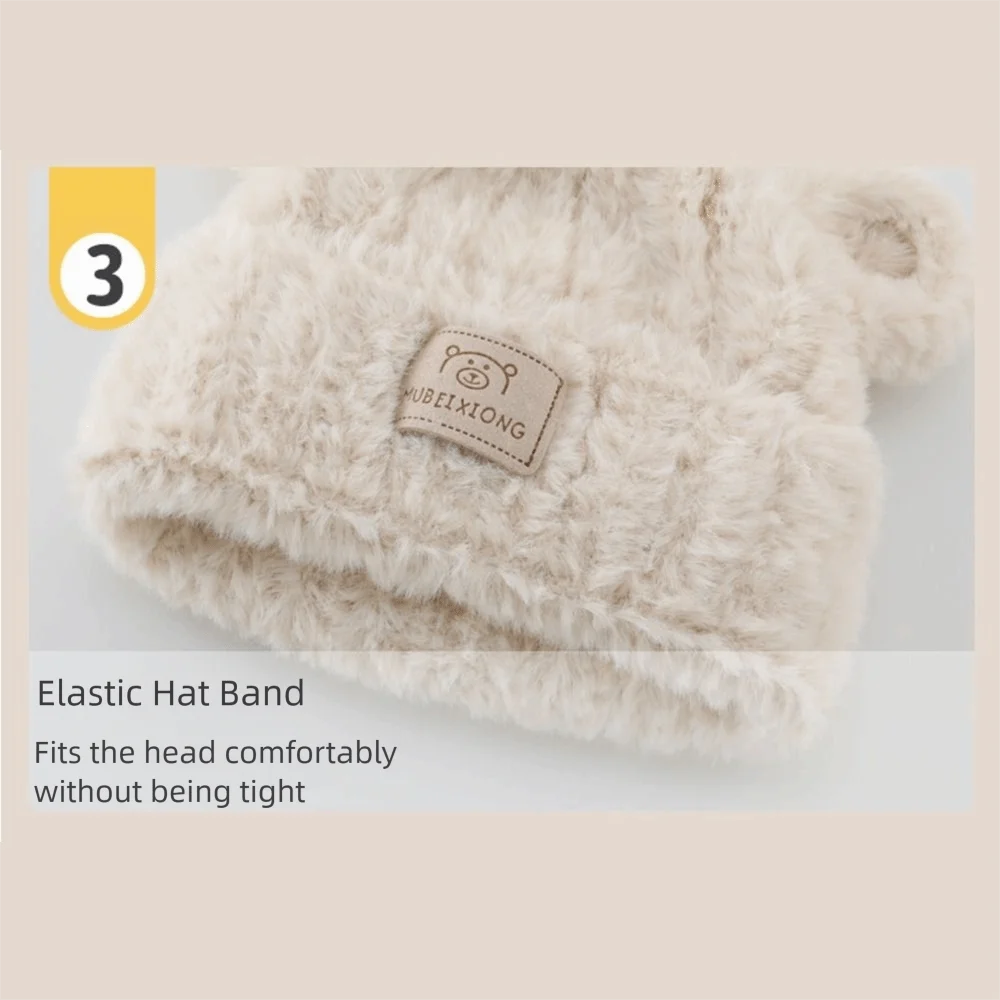 

New Cute Beanie Bonnet Windproof Thicken Warm Hat Cold Proof Ear Protection Cap