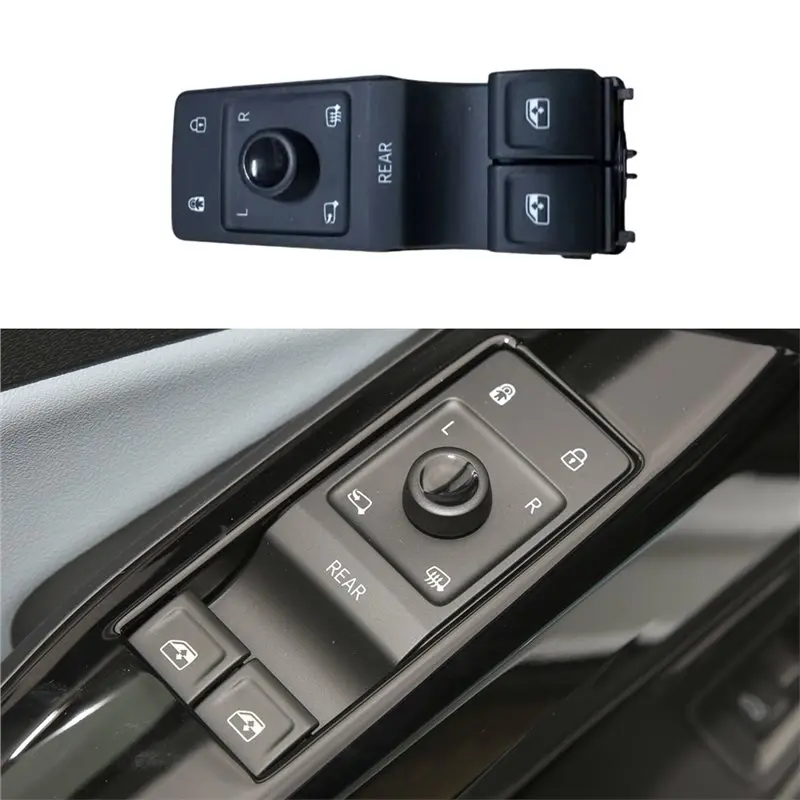 M49K-For VW ID4 ID6 Driver Side Electric Master Window Control Switch+ Headlight Switch+ Rear Mirror 11D959862E 11D 959 862E