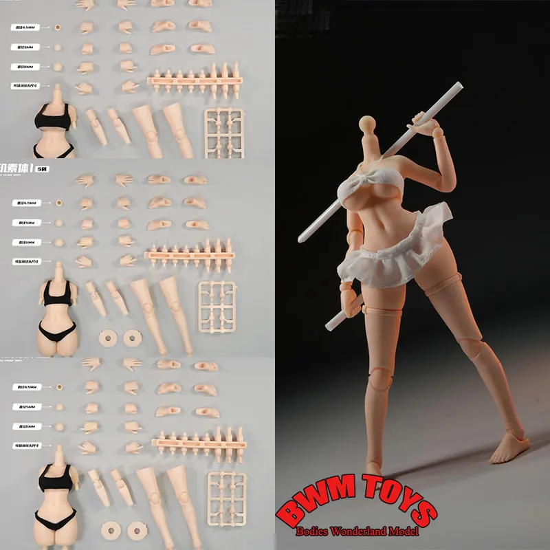 

Chenji 1/12 Scale Female Soldier Mobile Suit Girl Detachable Limbs Super Movable Body Accessories For 6inch Action Figure Doll