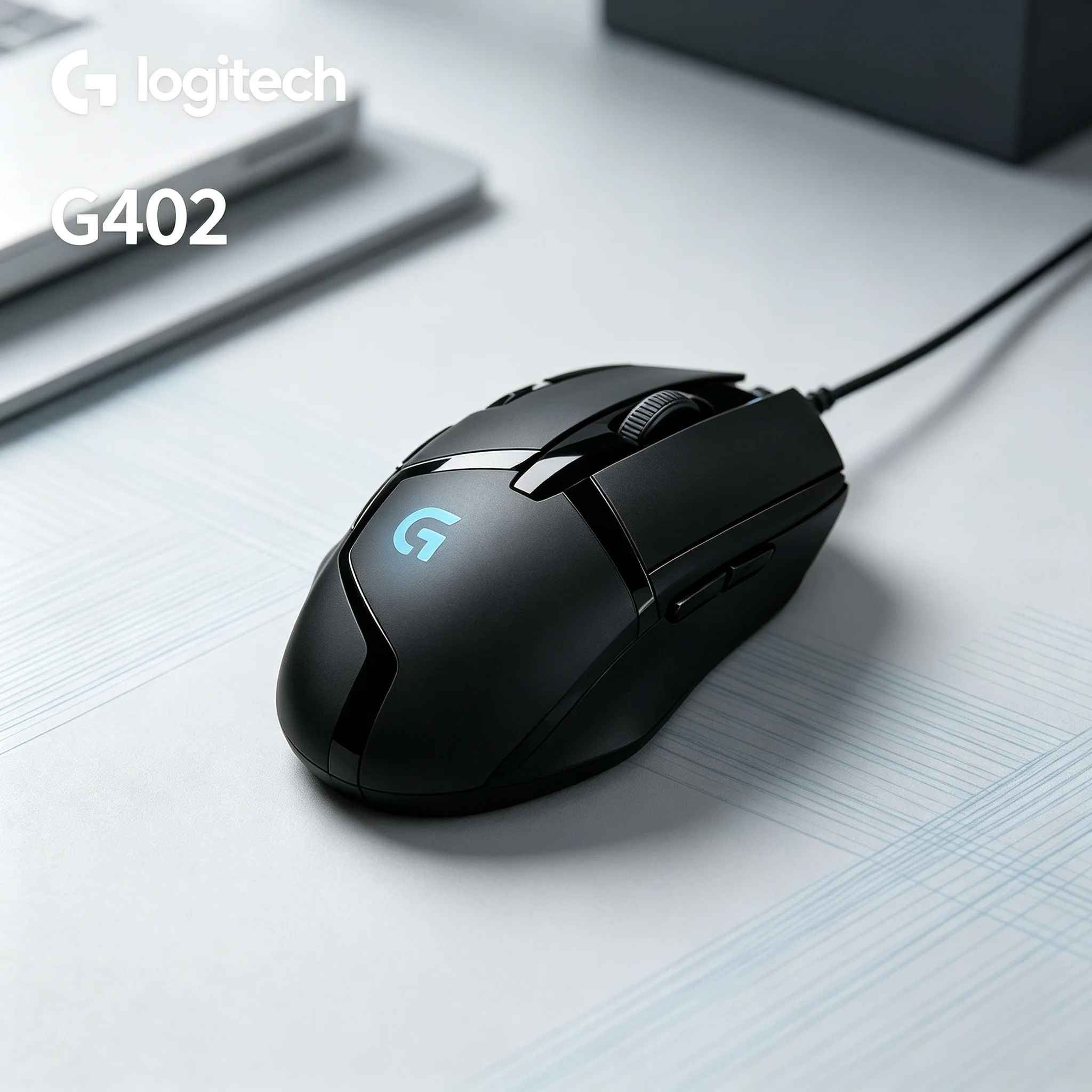 Logitech G402 Wired E‑Sports Mouse Ergonomic Contoured Body High‑Precision Optical Sensor For MOBA Game Fans