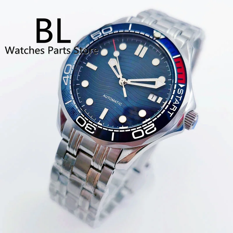 BLIGER  NH35A MIYOTA 8215 PT5000 41mm  Mechanical Mens Watch Sapphire Glass Luminous Mark Unidirectional Bezel