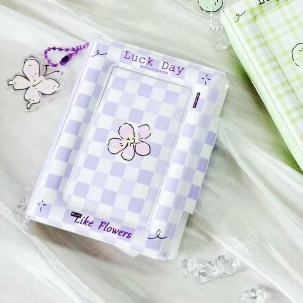 Cute Cartoon Puppy Card Album PVC Rose bow Photocard Binder 3 Inch with 16 Internal Pages Idol Card Collect Book Unisex