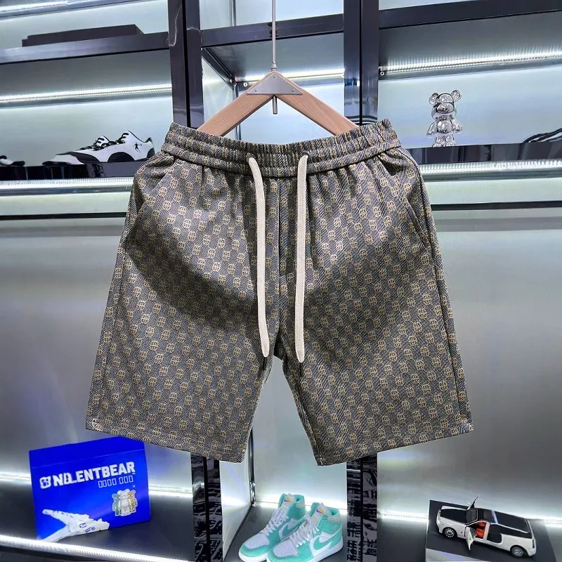 

Повседневные мужские пляжные шорты: модная летняя новинка для активного отдыха, дышащие, комфортные, прямого кроя, длиной до колена.