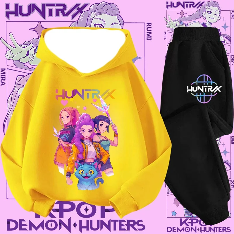 

Autumn/Winter Hoodie Set Y2K Witch Hunting Team Printed Lazy Style Sports Trend Women's Street 3D Dalian Hoodie Pants Adult