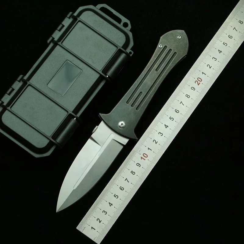 

LEMIFSHE New DC53 Blade Titanium Alloy Handle Outdoor Camping Hunting Kitchen Survival Pocket EDC Tool Folding Knife