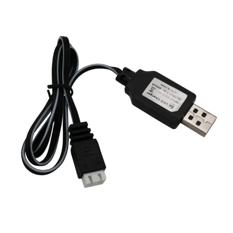 7.4V 800mA สายชาร์จแบตเตอรี่สาย USB พร้อมไฟ LED สำหรับจ่ายไฟแบตเตอรี่