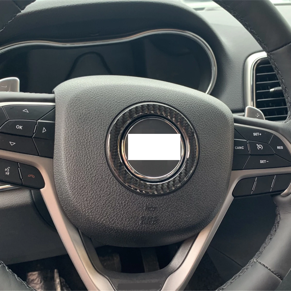 Car Steering Wheel Center Decoration Cover Trim Protector for Jeep Grand Cherokee 2011+ 2014-2023 2024 2025 Interior Accessories