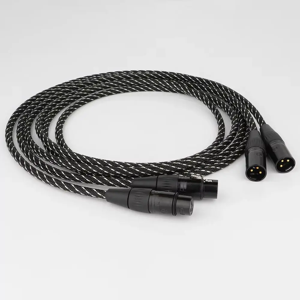 

Pair Hifi Audio XLR Male to xlr Female Audio Balance Interconnect Cable With Gold plated Plug XLR Extension Cord