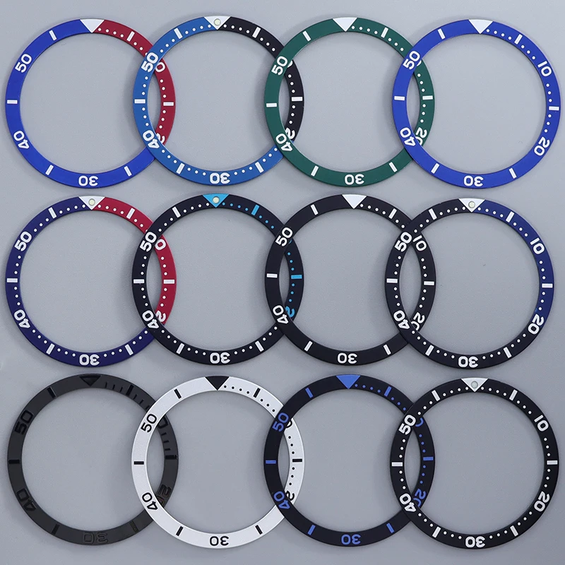 

Плоский безель для часов 38 мм * 31,5 мм, керамическая/алюминиевая вставка для NH35 NH34 NH36 Mod, механизм с тунцом, часы, замена деталей кольца безеля