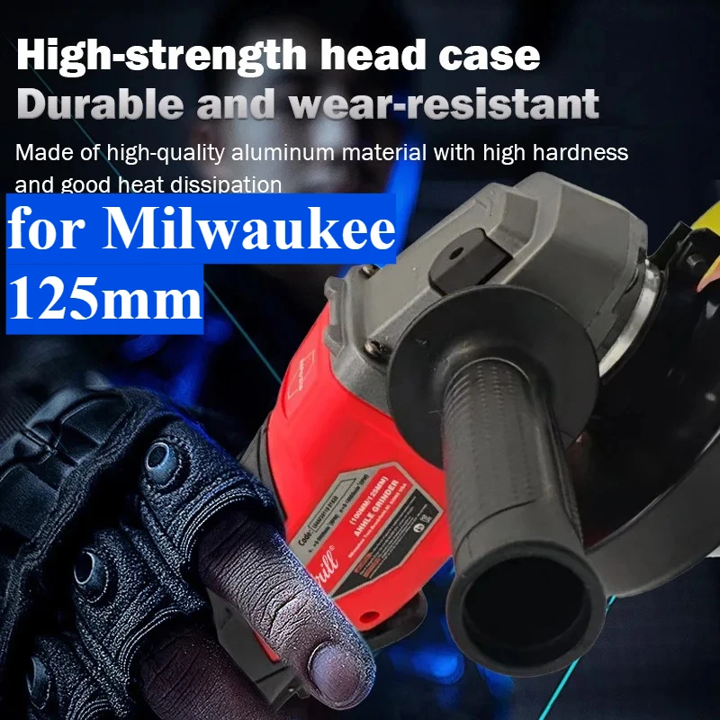Pro Milwaukee 125mm brzdnou bezkartáčovou úhlovou brusku M14 akumulátorové leštění 3 rychlostní stupně s proměnnou rychlostí řezání elektrické nářadí baterie - náhled 2