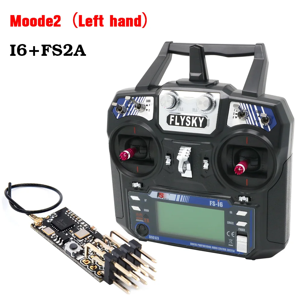 FLYSKY FS-i6 I6 Zender 2.4G 6CH Radio Afstandsbediening Met iA6 iA6B X6B A8S R6B iA10B FS2A Ontvanger voor RC Drone Vliegtuig