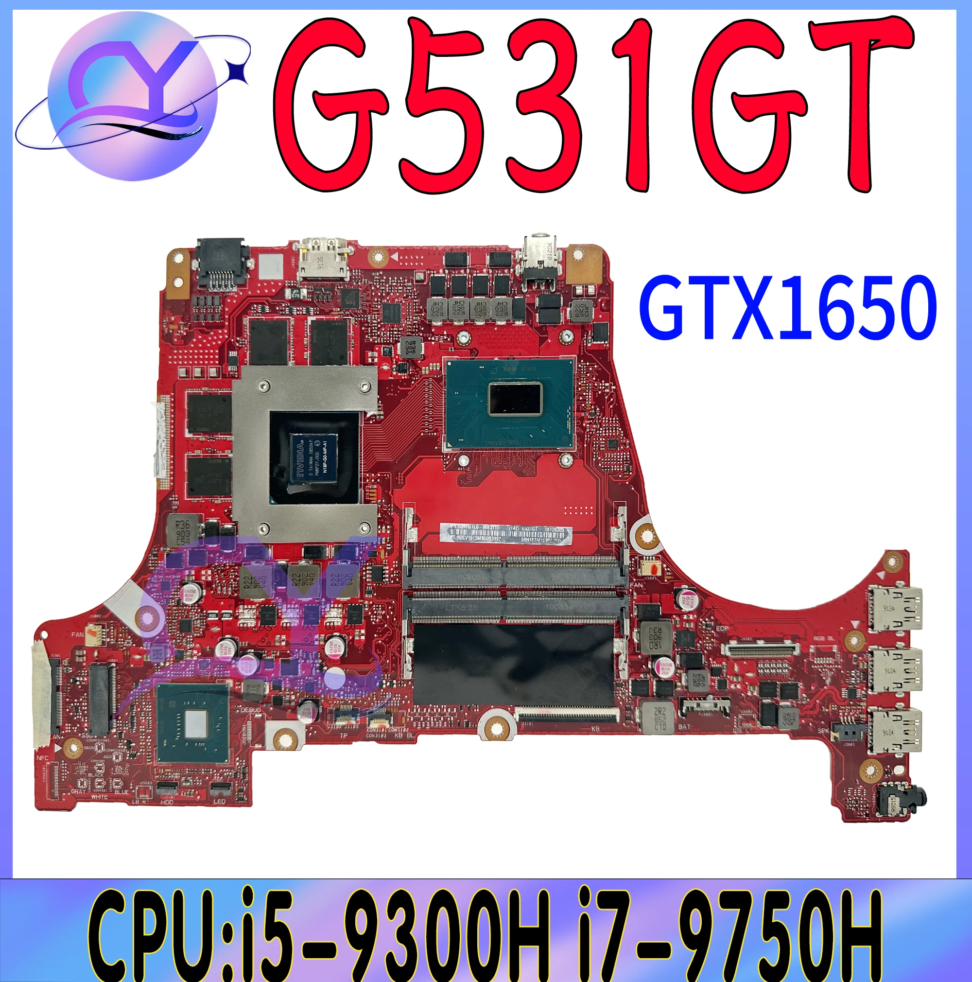 

KEFU G531G Mainboard For ASUS ROG Strix-G G531GT GL531GT G731GT GL731GT FX531GT Laptop Motherboard i5 i7 9th Gen GTX1650/4G