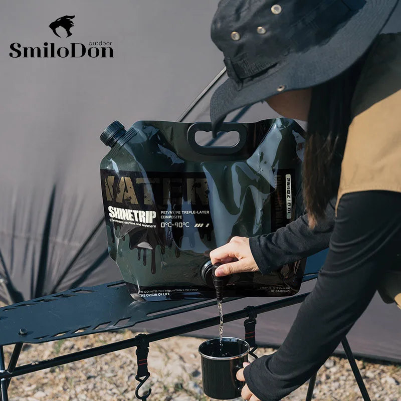 

SmiloDon 8L Folding Camping Water Bags Portable Bucket Food Grade Drinking Jug Storage Water Bag with Faucet Tap Large Capacity