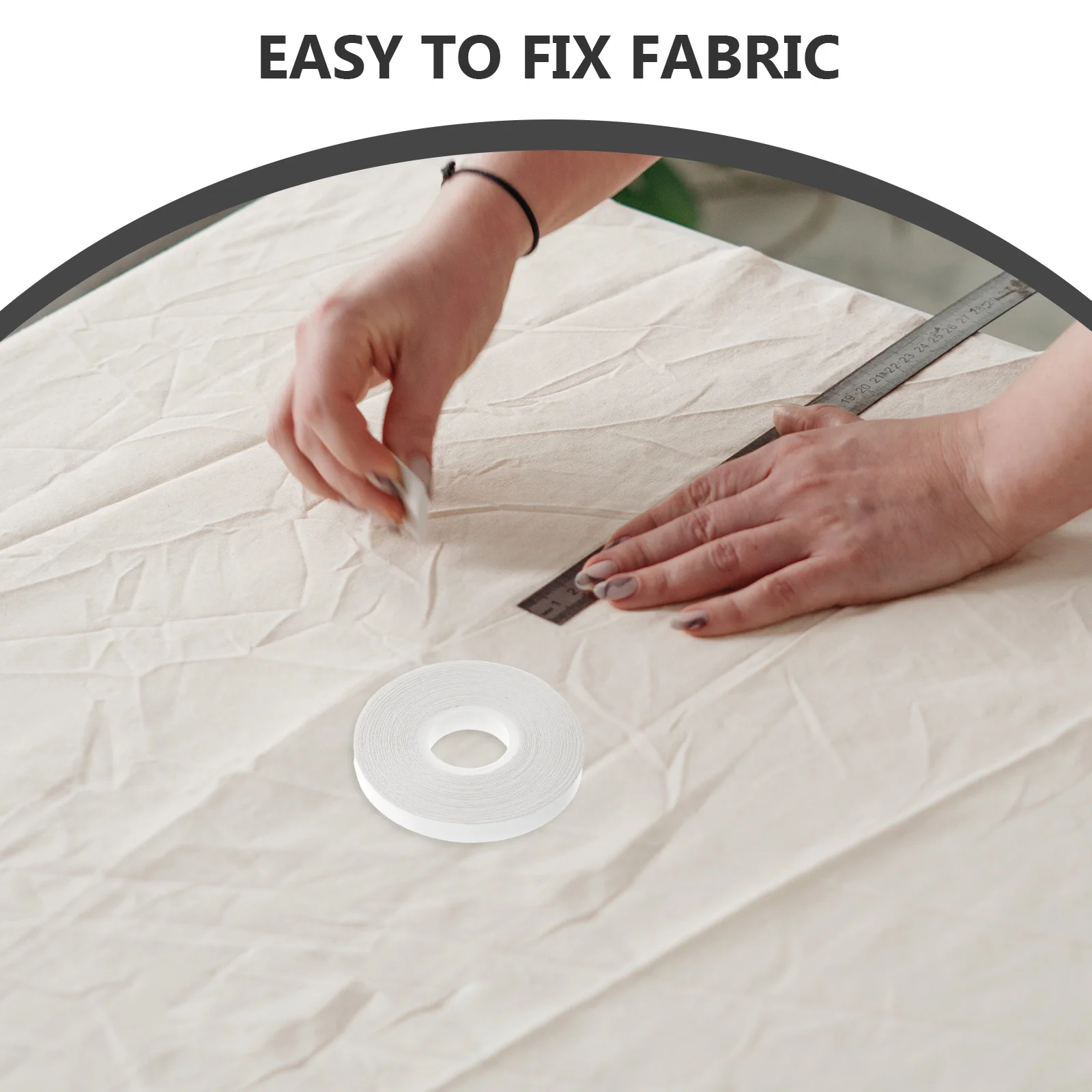 1 لفة شريط قماش قابل للذوبان في الماء لاصق على الوجهين لتثبيت هيمينغ المؤقت تغطية اللحف لتقوم بها بنفسك إصلاح الحرفية Pva آمنة