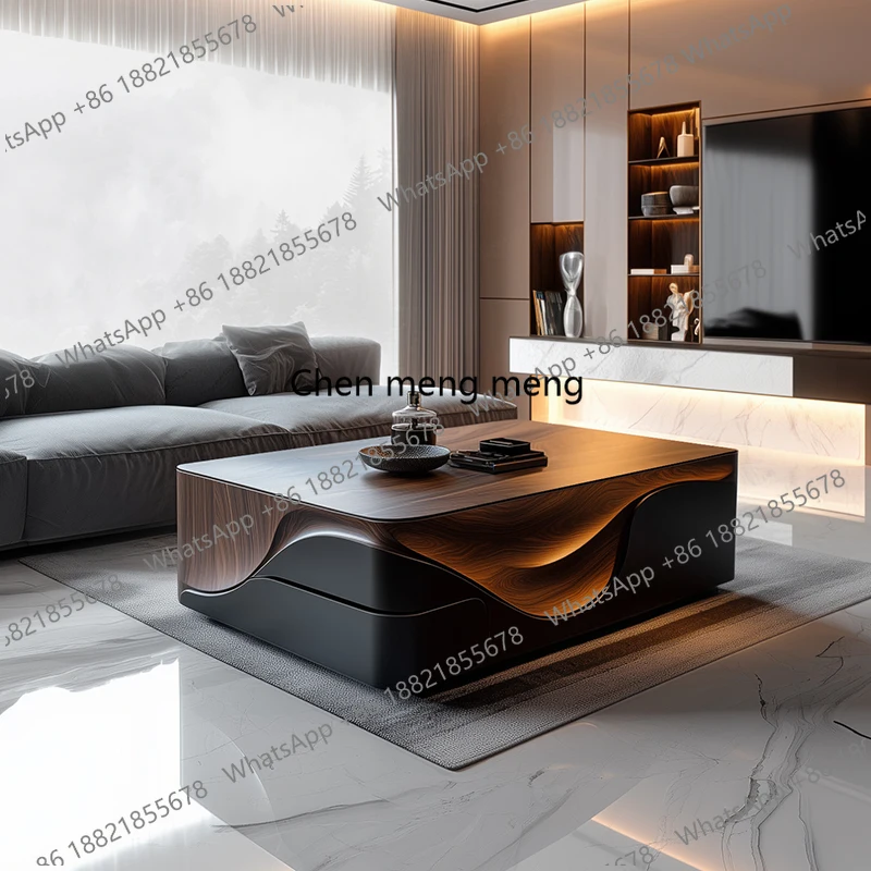 

Centerpiece Coffee Table Brown European Style Wood Center Modern Side Table Living Room Center Stolik Kawowy Home Furniture