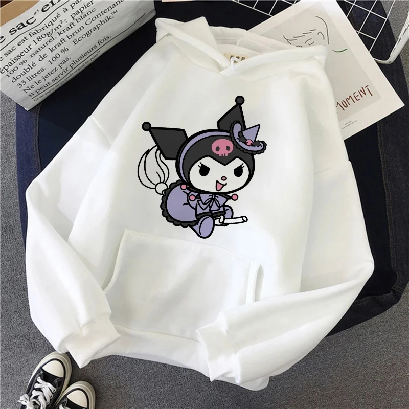 

2025 Winter Women's Pullover Korean Fashion Cute Sanrio Kuromi Y2K Women's Cotton Hoodies Everything Cheap Sale Sweatshirtsa