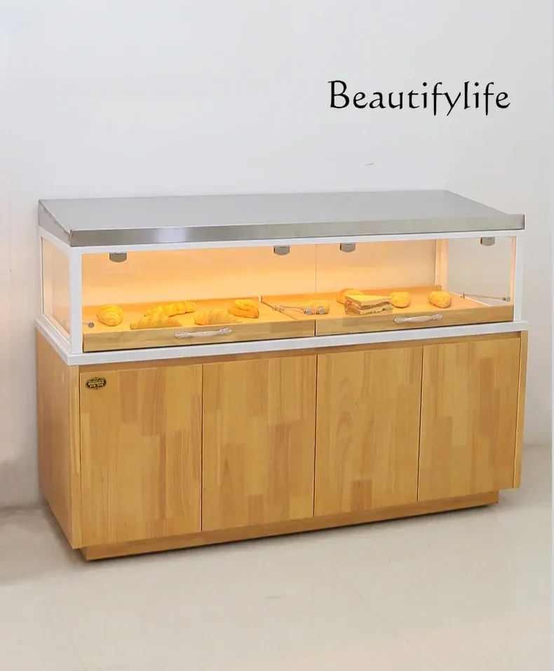 

Commercial Bakery Commodity Display Cabinet Wrought Iron Cakeroom Storing Compartment