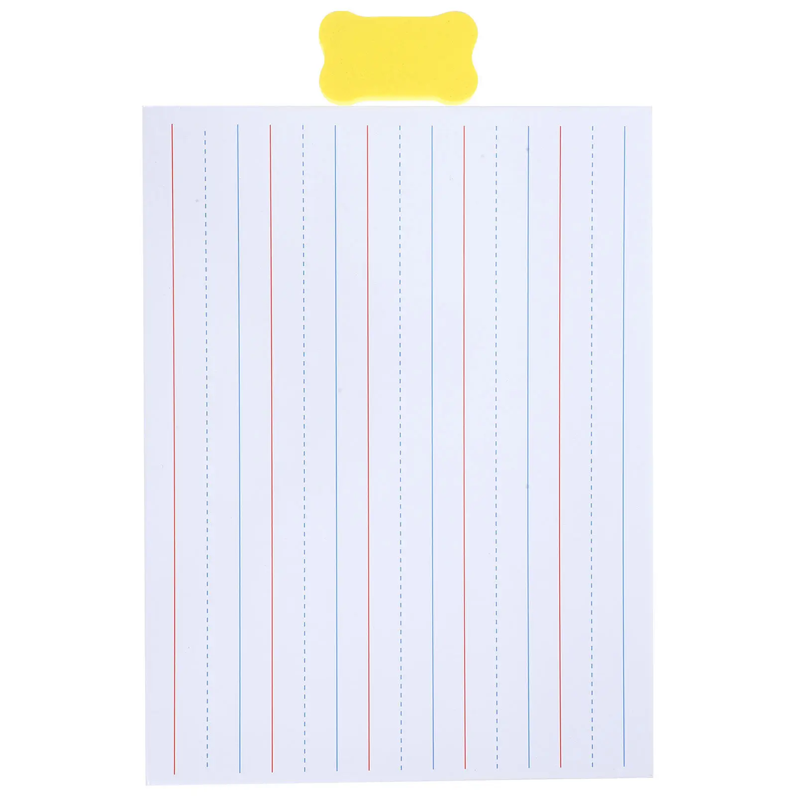 1Set Educational Writing Board for Teens Learning Name Writing Step by Step Erasable Dry Erase Whiteboard with Lines Small