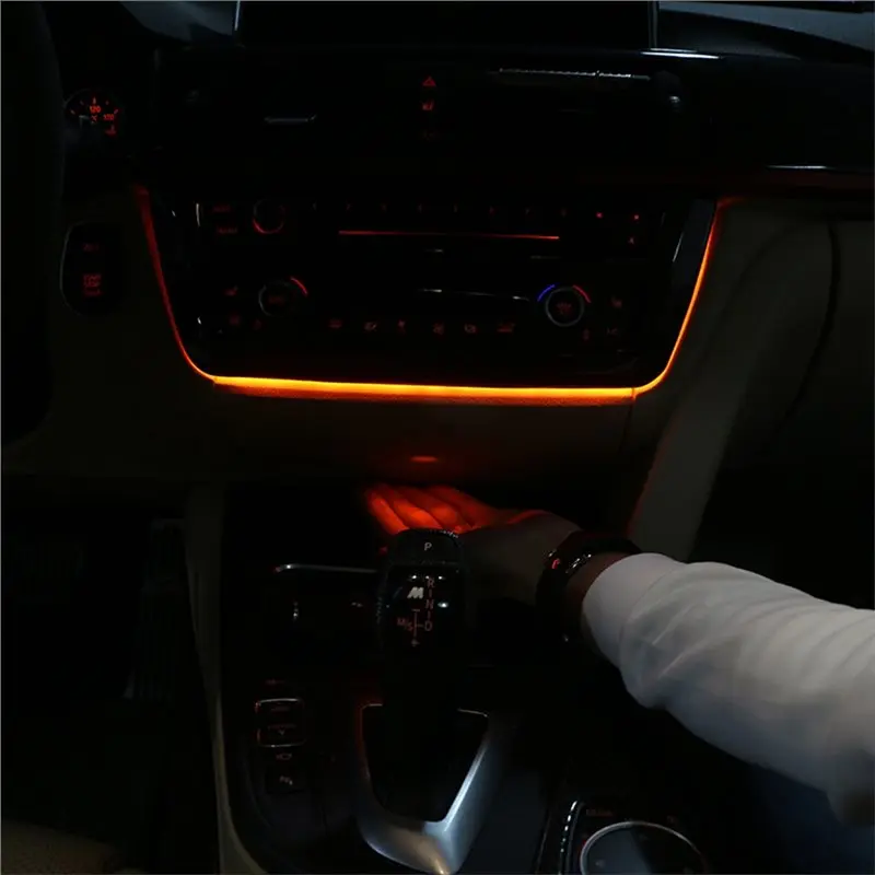 ABSJ-Für BMW 3er F30 F35 4er Umgebungsbeleuchtung LED-Getränkehalter Lichter Orange/Eisblau