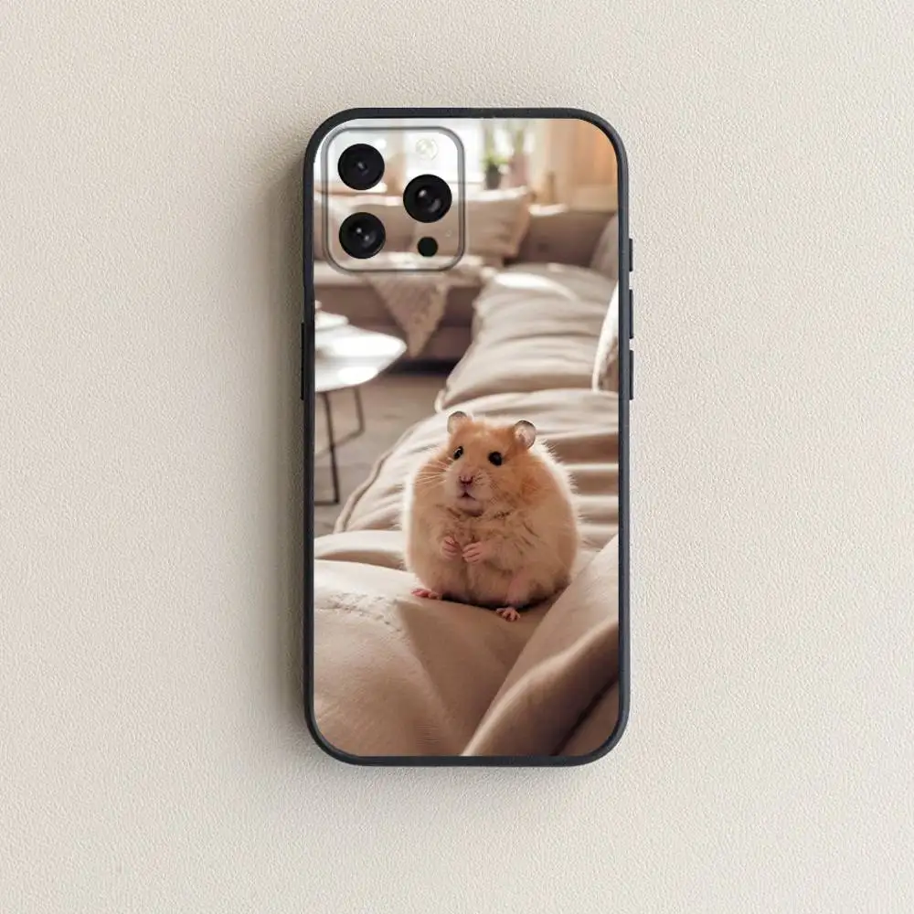 حافظة هاتف لطيفة على شكل فأر M لهاتف آيفون 17,16,15,14,13,12,11 Plus,Pro Max,XS,X,XR,SE,Mini,8,7,غطاء أسود من السيليكون الناعم #3