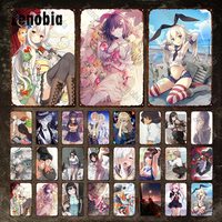 Vintage Anime Metal Sign  Professional Attire  Pajamas Girls Tin Poster for Bar Pub Home Wall Decor  Unique Plaque Decoration