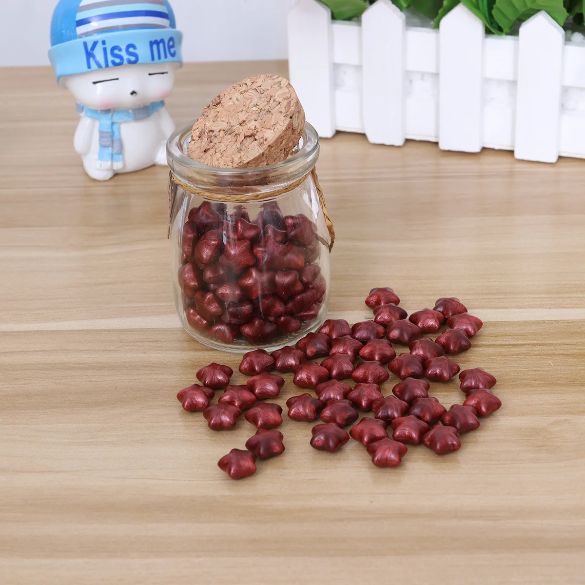 

120Pcs Star Shape Sealing Wax Beads Wine Red for Envelopes Parcels Wedding Party Invitations Anticounterfeiting