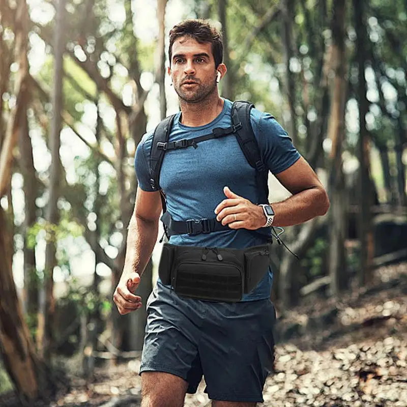 Nylon portátil Fanny Pack para homens, saco de cintura, Utility Hip Pack, pequeno saco de pesca, mosca ao ar livre