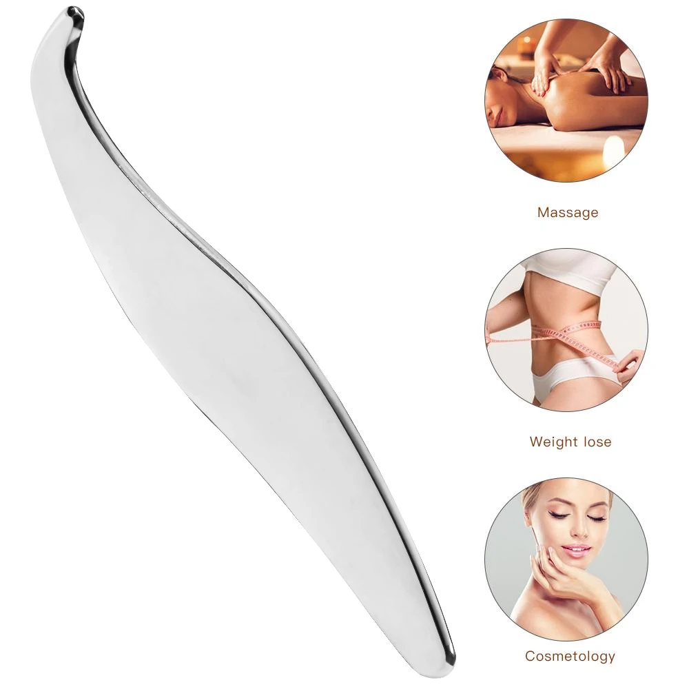 Roestvrijstalen Fascial Mes Gua Sha Tool Handleiding Schrapen Myofascial Tool Huid Weefsel Massager Release Fysiotherapie Schraper